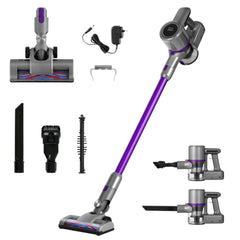 Devanti Stick Vacuum Cleaner Bagless Cordless 120W Purple
