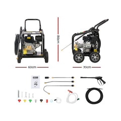 Giantz Petrol High Pressure Cleaner Washer 20M Hose Gurney