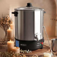 Devanti 16L Wax Melter 1500W Candle Making Pot Quick Pour Spout