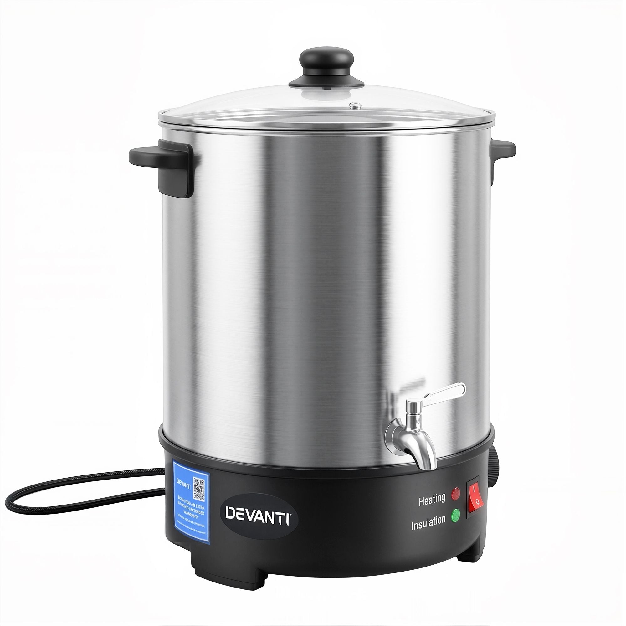Devanti 16L Wax Melter 1500W Candle Making Pot Quick Pour Spout