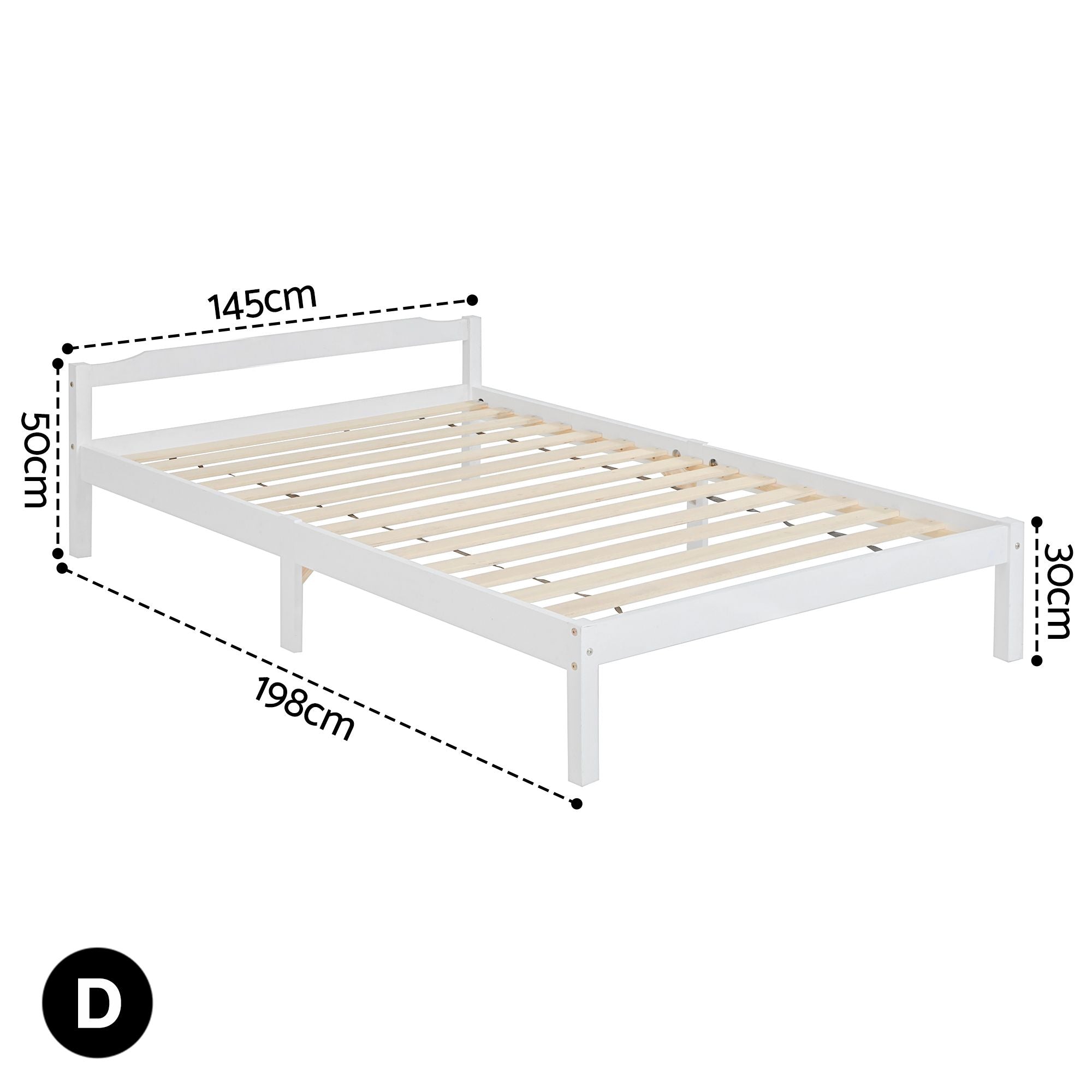 Artiss Bed Frame Double Full Size Wooden Mattress Base Timber Platform