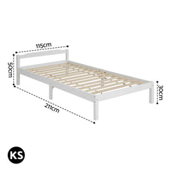 Artiss Bed Frame King Single Size Wooden Mattress Base Timber Platform