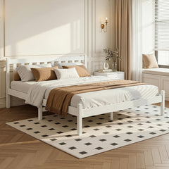Artiss Double Full Size Wooden Bed Frame SOFIE Pine Timber Mattress Base Bedroom