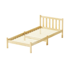 Artiss Bed Frame Wooden Single Size SOFIE Pine Timber Mattress Base OAK