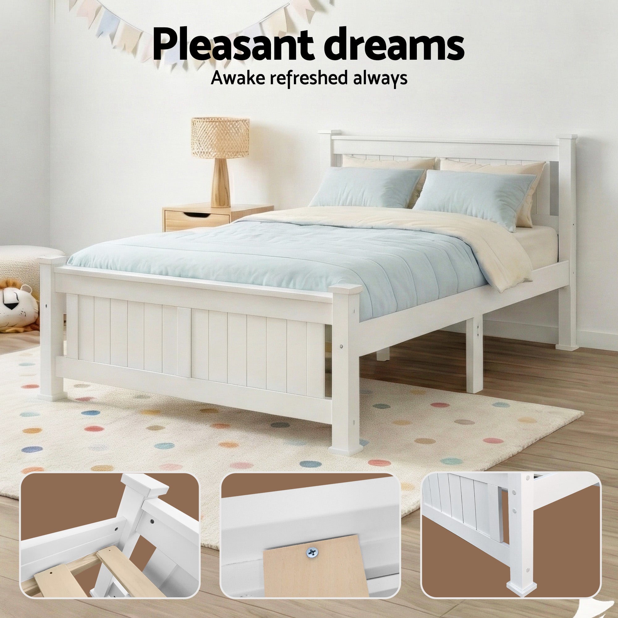 Artiss Queen Size Wooden Bed Frame Kids Adults Timber