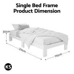 Artiss Bed Frame King Single Size Wooden Mattress Base Timber Platform JADE