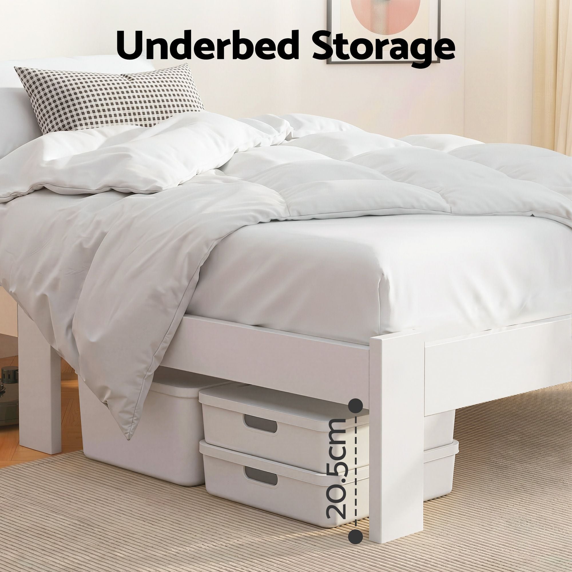 Artiss Bed Frame King Single Size Wooden Mattress Base Timber Platform JADE