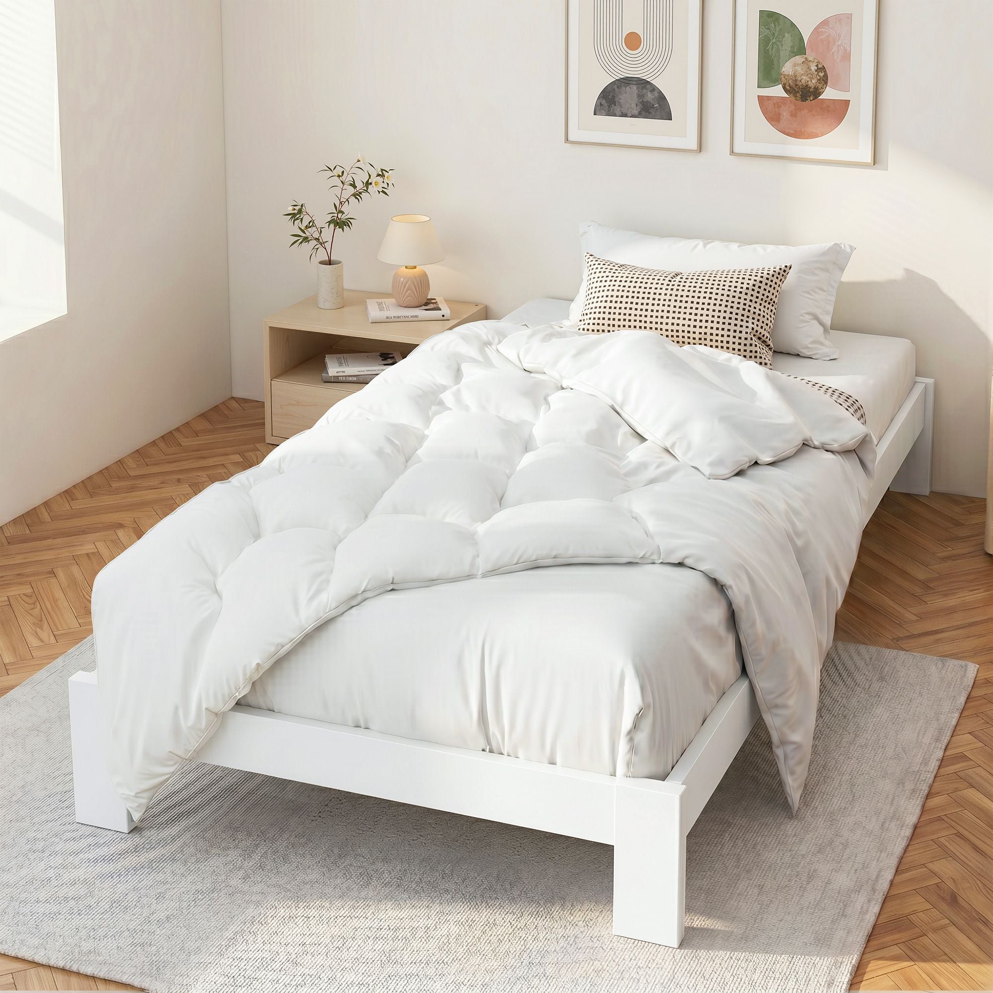 Artiss Bed Frame King Single Size Wooden Mattress Base Timber Platform JADE