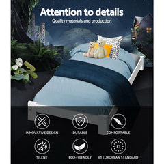 Artiss Bed Frame Single Wooden Bed Base Frame Single Size JADE Timber Mattress Platform