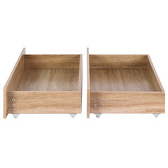 Artiss 2pcs Under Bed Storage with Wheels Rolling Wooden Drawers Single & Double