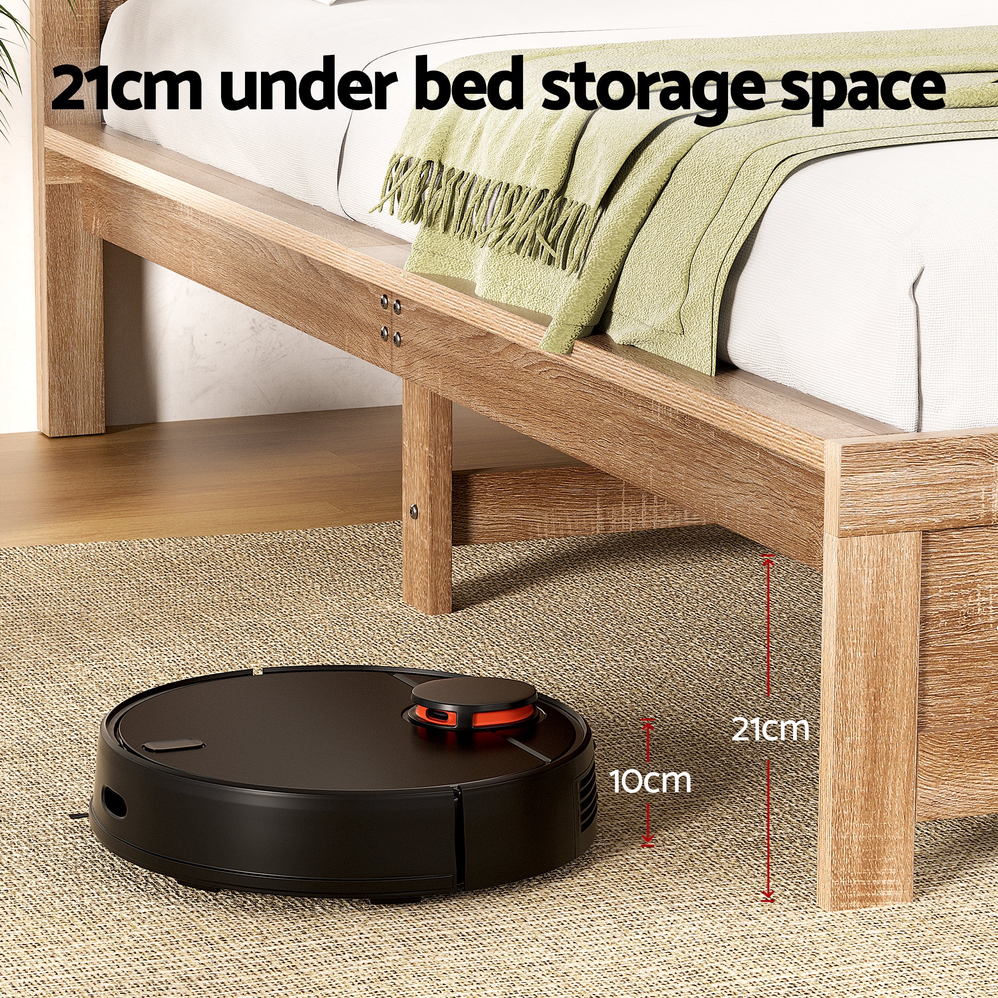 Artiss King Single Bed Frame Wooden Bed Base