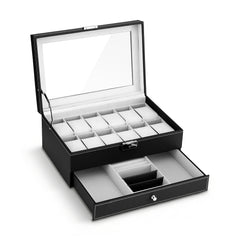 Embellir 12 Grids Watch Box Organizer Case Free Delivery