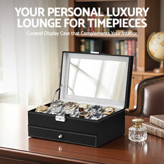 Embellir 12 Grids Watch Box Organizer Case Free Delivery