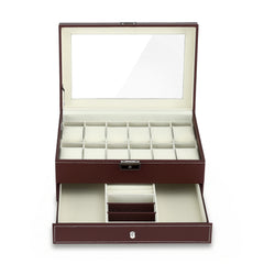 Embellir 12 Grids Watch Box Organizer Case Free Delivery