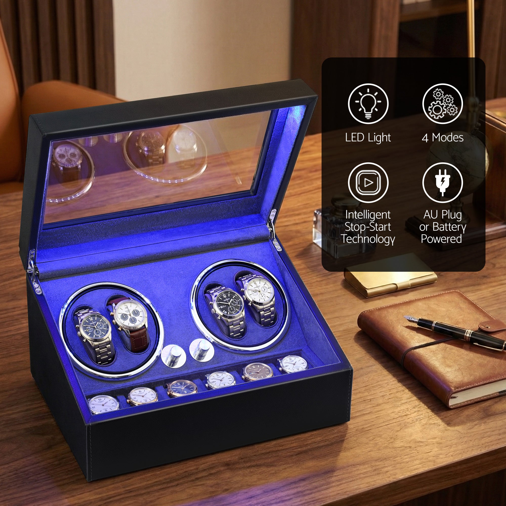 Embellir Watch Winder Automatic Double Free Delivery