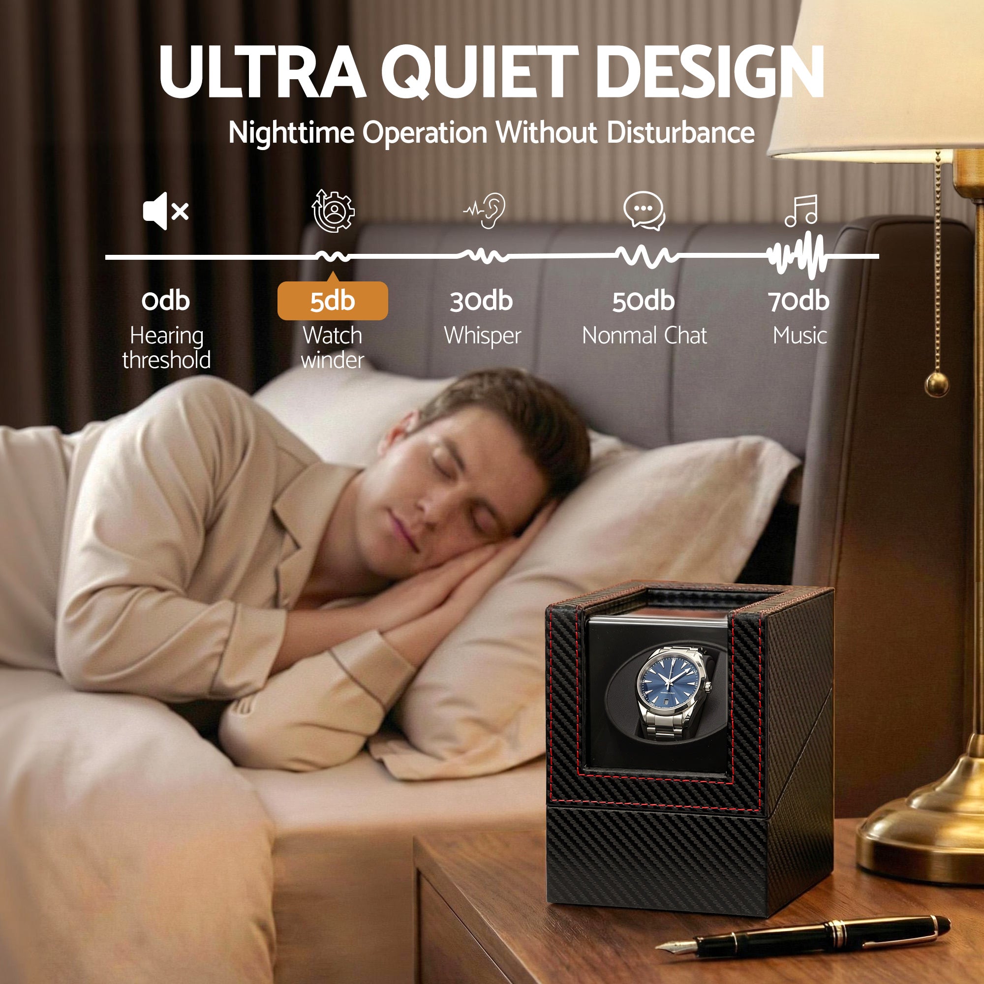 Embellir Watch Winder Box Automatic Single Quiet Free Delivery