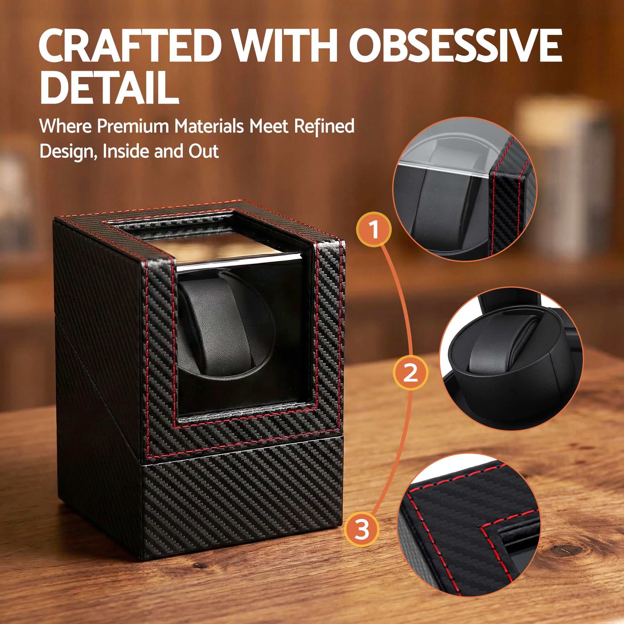 Embellir Watch Winder Box Automatic Single Quiet Free Delivery
