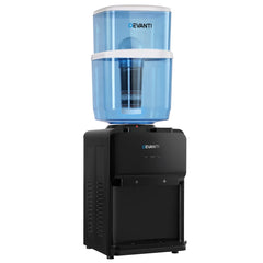 Devanti Water Cooler Dispenser 22L Bench Top Chiller Purifier Filter Hot Cold Black