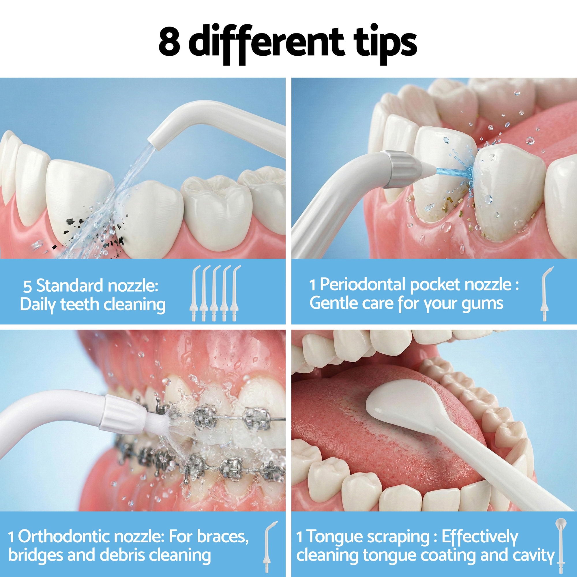 Devanti Cordless Water Flosser Dental Oral Irrigator Free Delivery