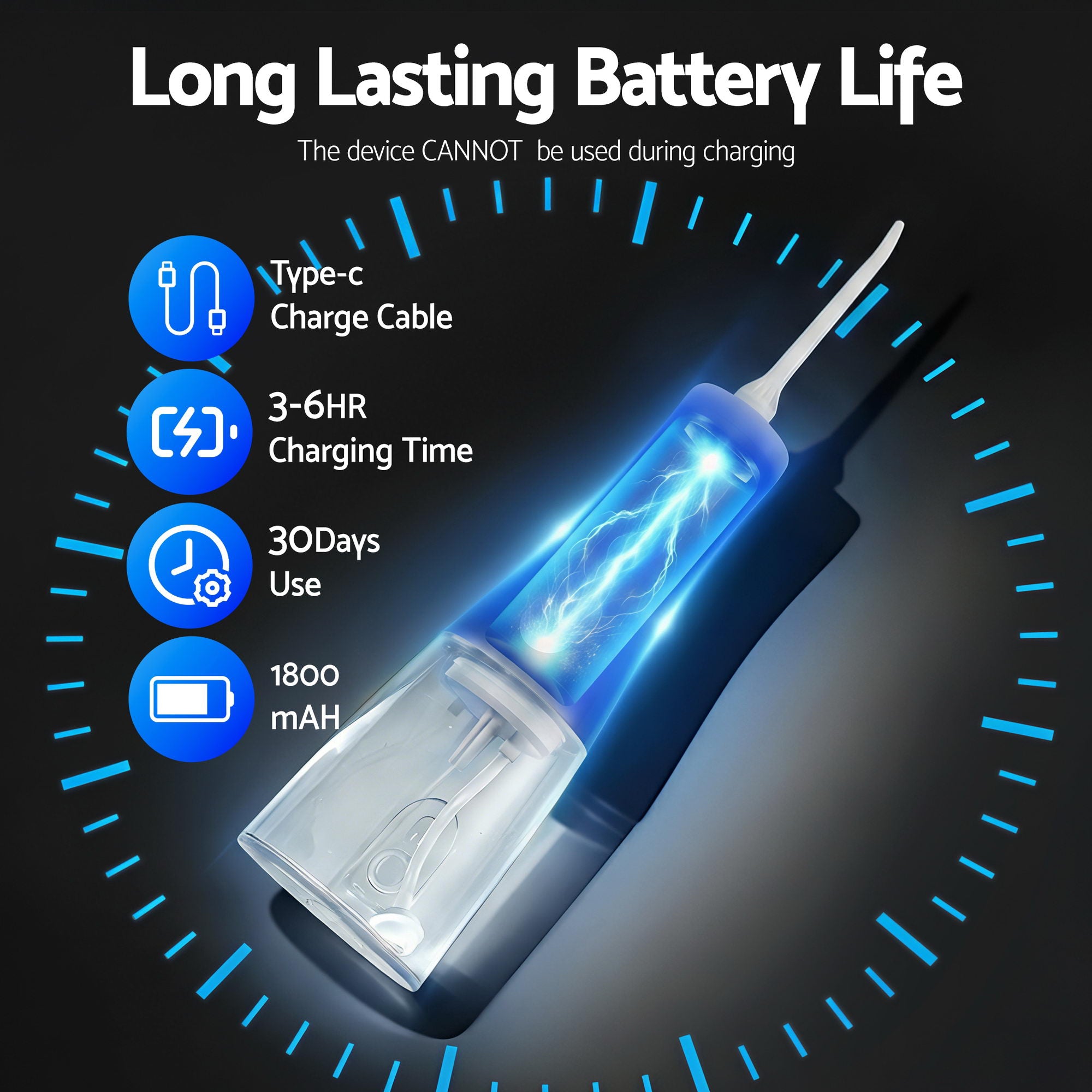 Devanti Cordless Water Flosser Dental Oral Irrigator Free Delivery