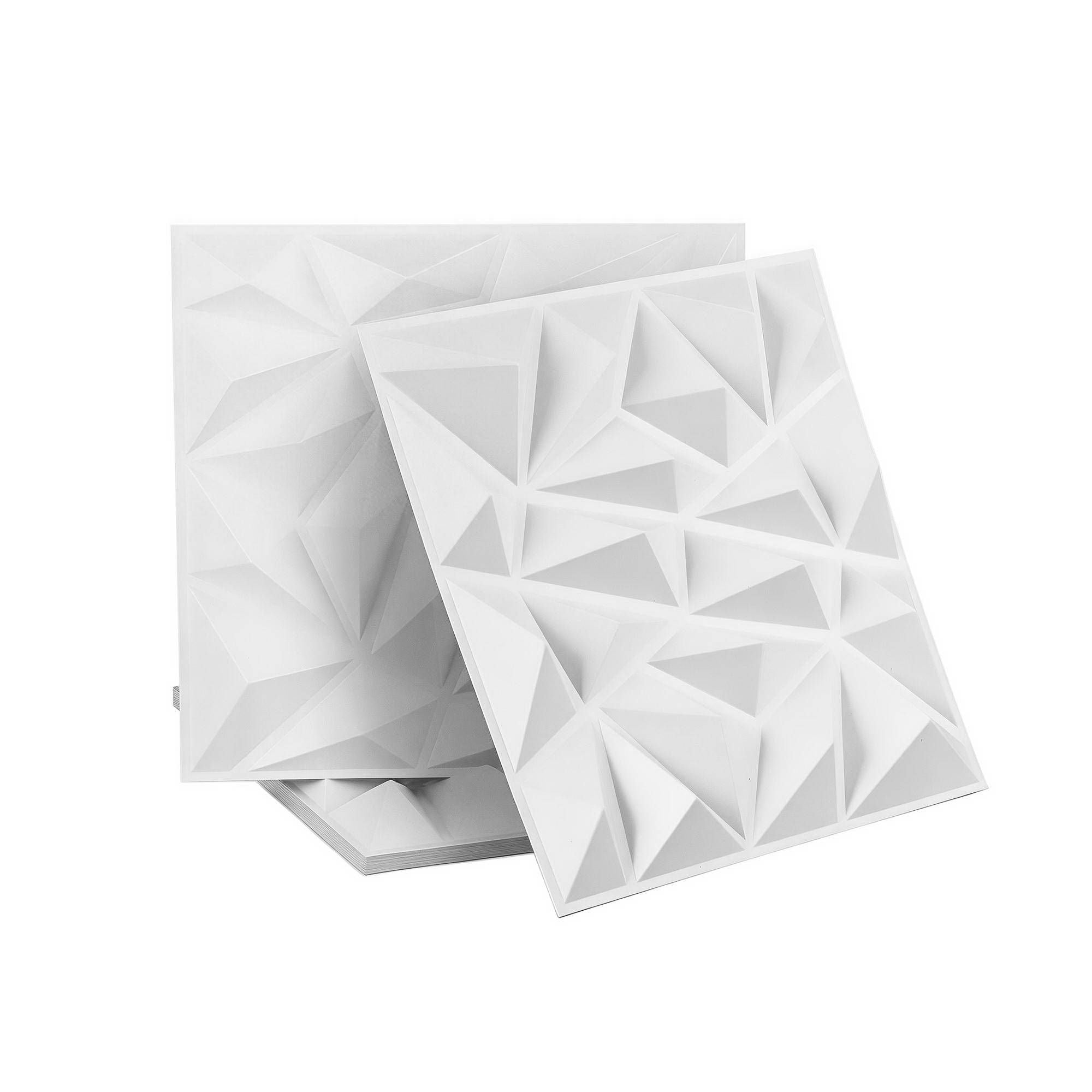 Artiss 3D Wall Panels Diamond PVC Decorative Panels 50x50cm Set of 15 Feature Wall
