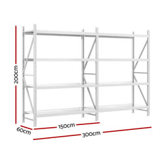 3Mx2M Giantz Garage Shelving Warehouse Rack