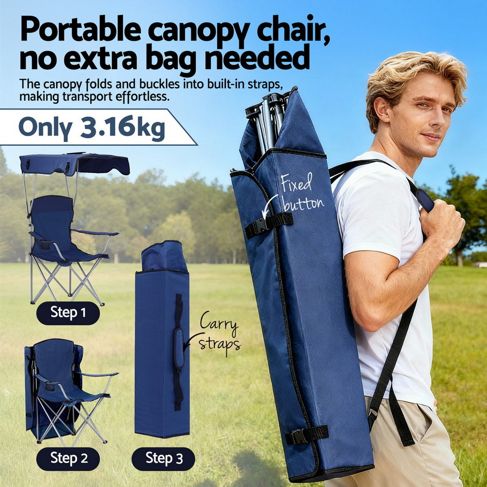 Weisshorn Camping Chair Canopy Folding Outdoor Portable With Free Deliver - Free Delivery