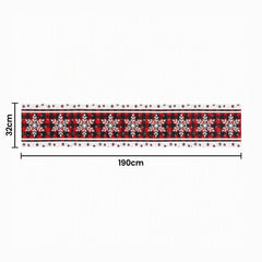 Jingle Jollys Christmas Table Runner Snowflake 190x32CM Dining Party Decor Linen