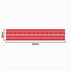 Jingle Jollys Christmas Table Runner Reindeers 270x28CM Dining Party Decor Red