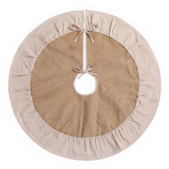 Jingle Jollys 90cm Christmas Tree Skirt Linen Christmas Tree Mat Decor