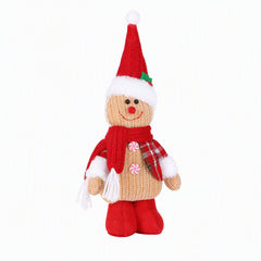 Jingle Jollys Christmas Gingerbread Man Standing Ornament Knitted Christmas Indoor Decor