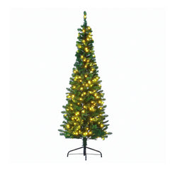 Jingle Jollys 1.8m Pre-Lit Christmas Tree Slim Pencil Xmas Tree Corner Tree