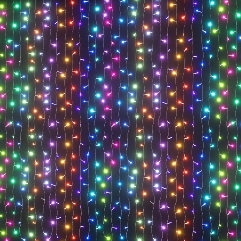 Jingle Jollys 6x3m Christmas Curtain Lights 960 LED RGB Remote Hanging Fairy