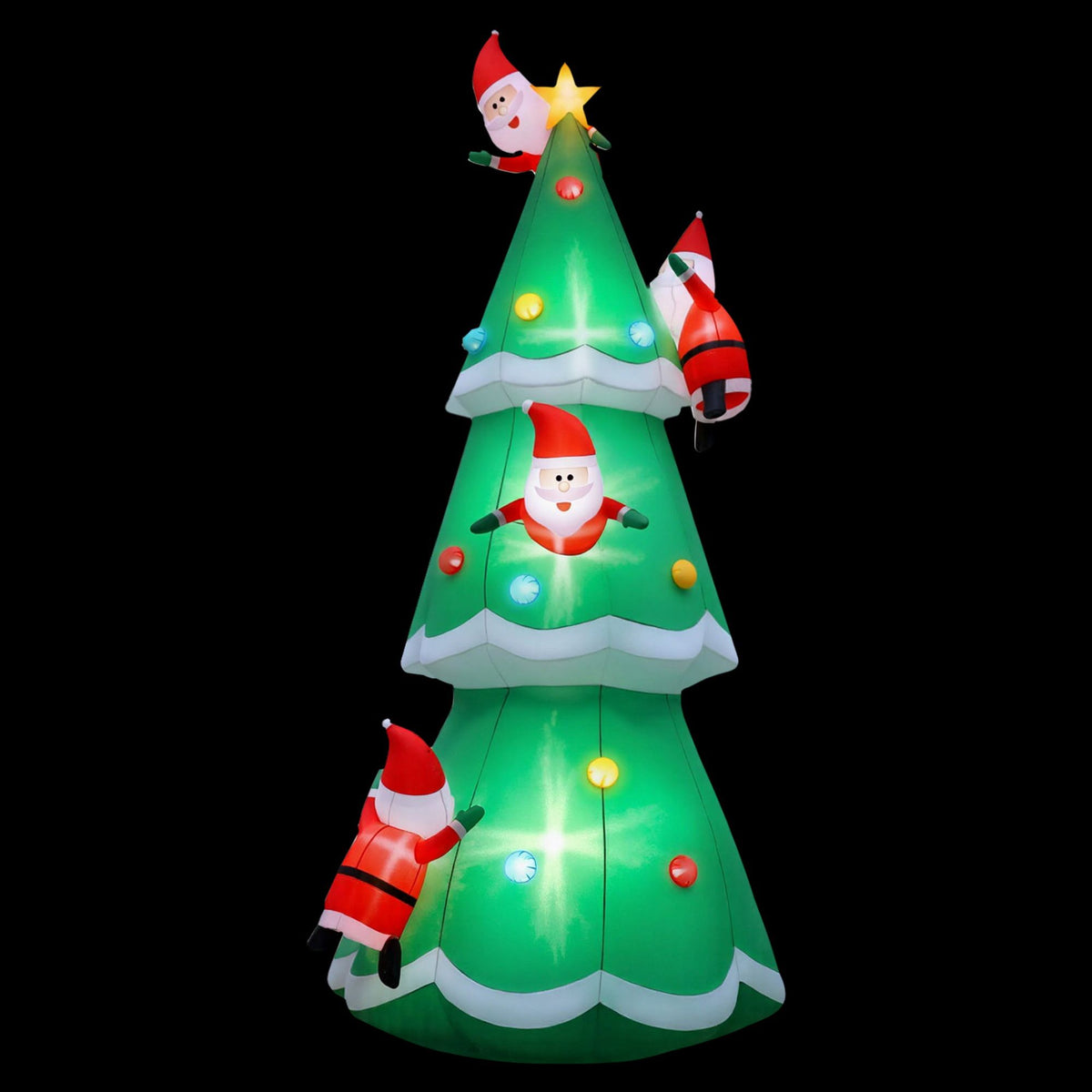 Jingle Jollys Christmas Inflatable Santa Tree 5M Illuminated Free Delivery