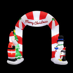 Jingle Jollys Christmas Inflatable Archwary Santa 3M Illuminated Free Delivery
