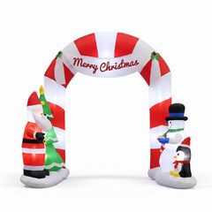 Jingle Jollys Christmas Inflatable Archwary Santa 3M Illuminated Free Delivery