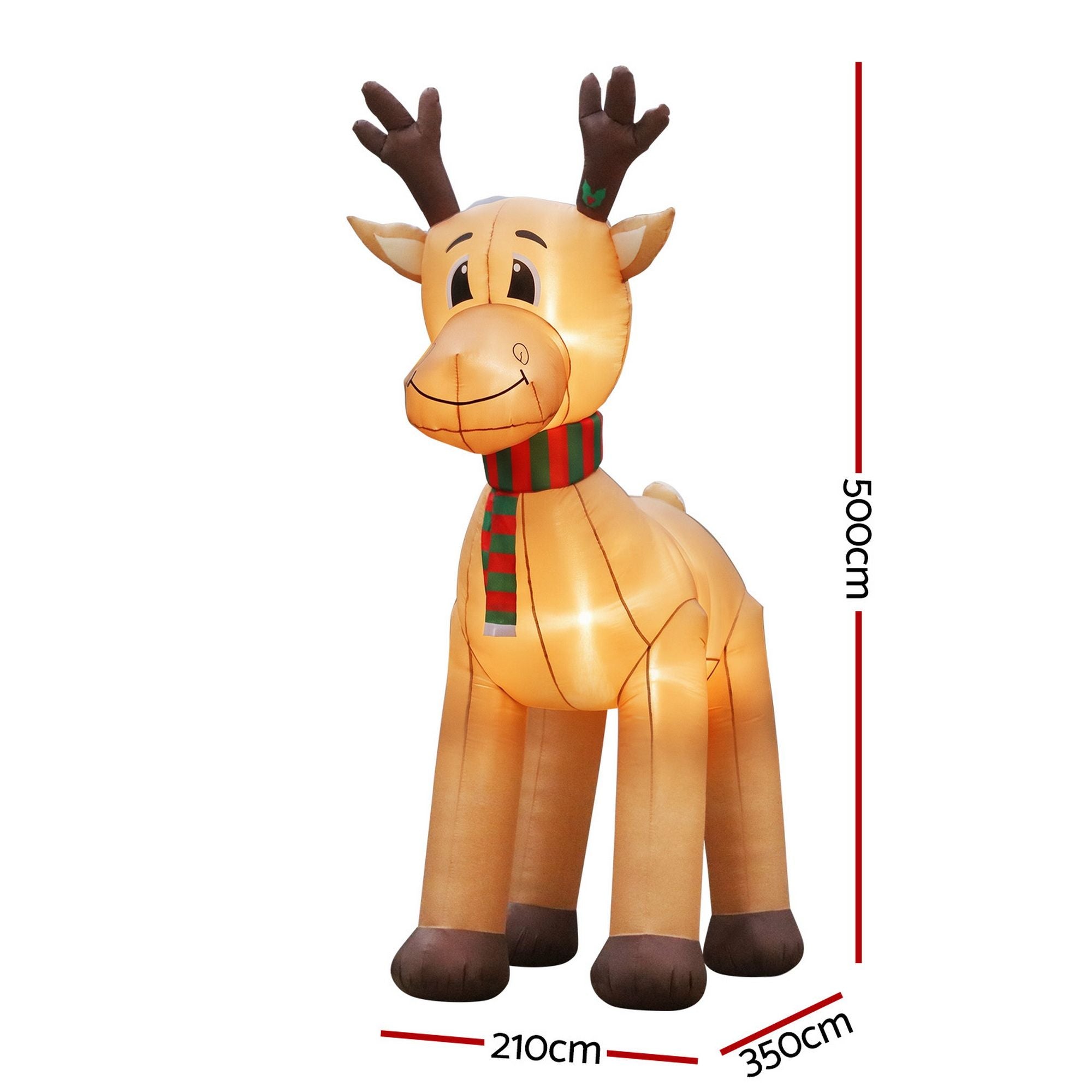 Jingle Jollys Christmas Inflatable Reindeer 5M Illuminated Decorations Free Deli