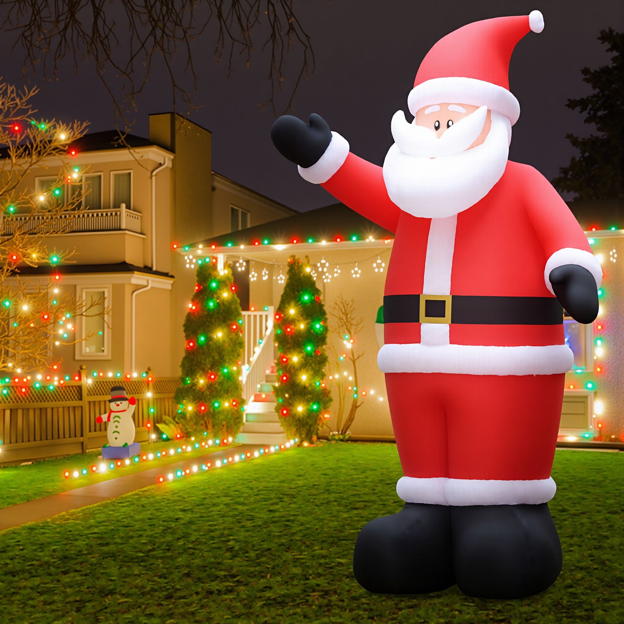 Jingle Jollys Christmas Inflatable Santa 5M Illuminated Decorations Free Deliver