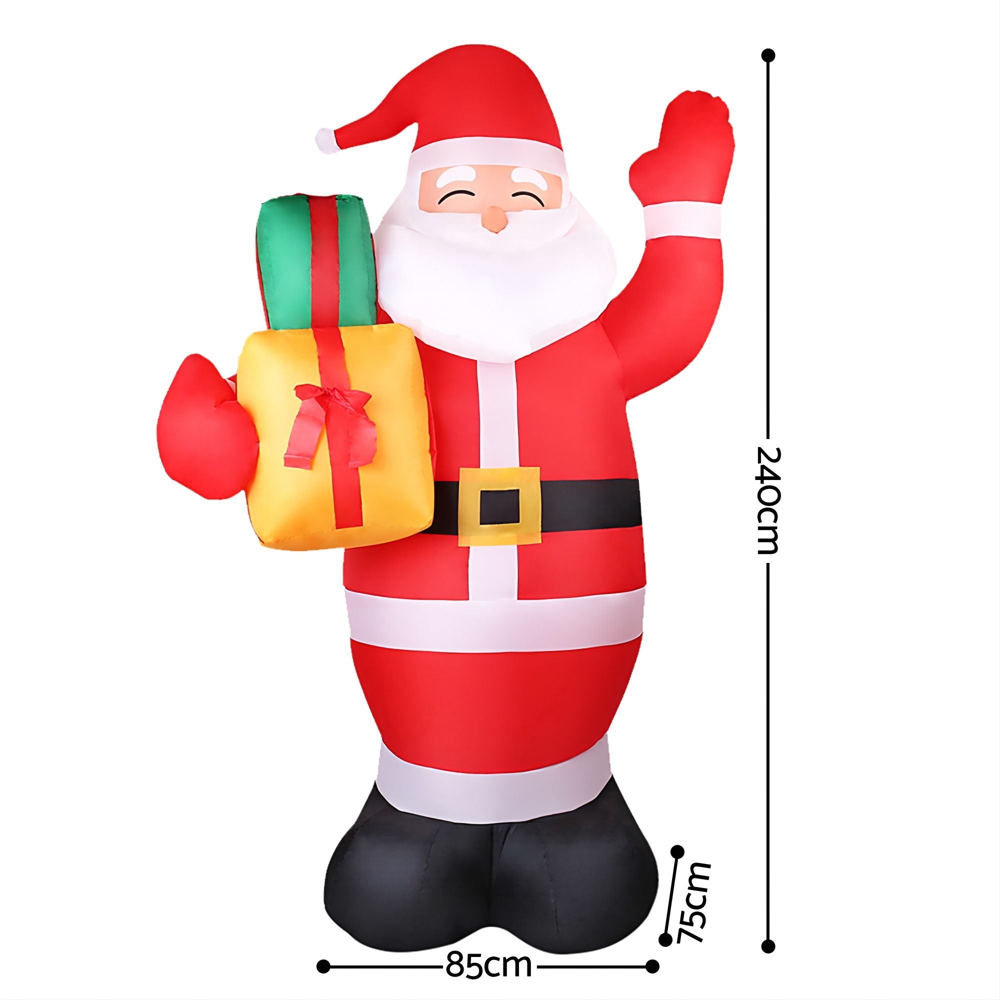 Jingle Jollys Christmas Inflatable Santa 2.4M Illuminated Decorations Free Deliv