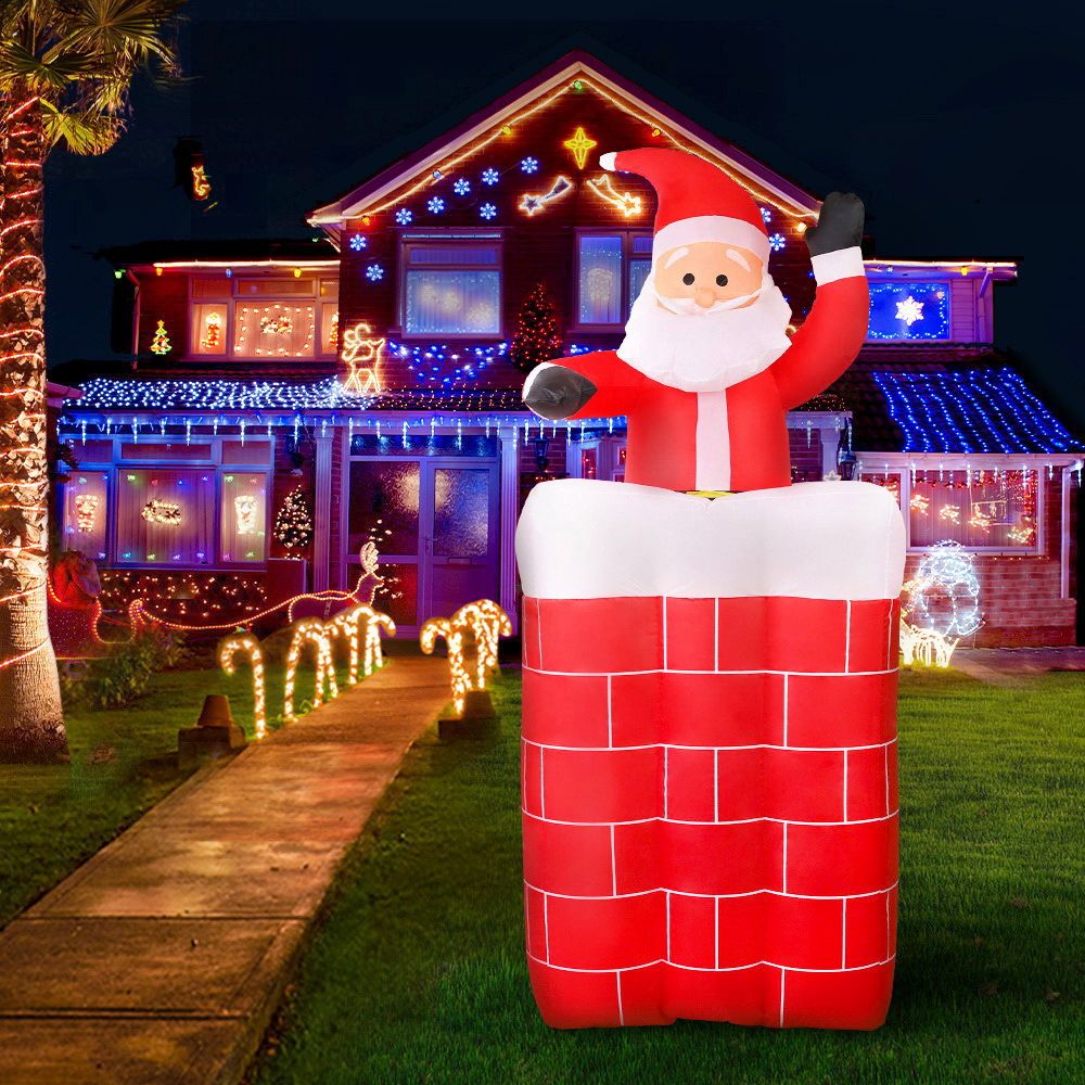 Jingle Jollys Christmas Inflatable Santa Pop Up 1.8M Free Delivery