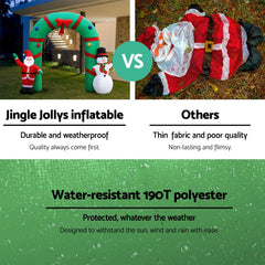Jingle Jollys Christmas Inflatable Archwary 2.8M Illuminated Decorations Free De