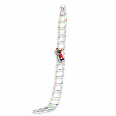 Jingle Jollys 3.5M Christmas Lights 300 LED Ladder Light with Santa Claus Decor
