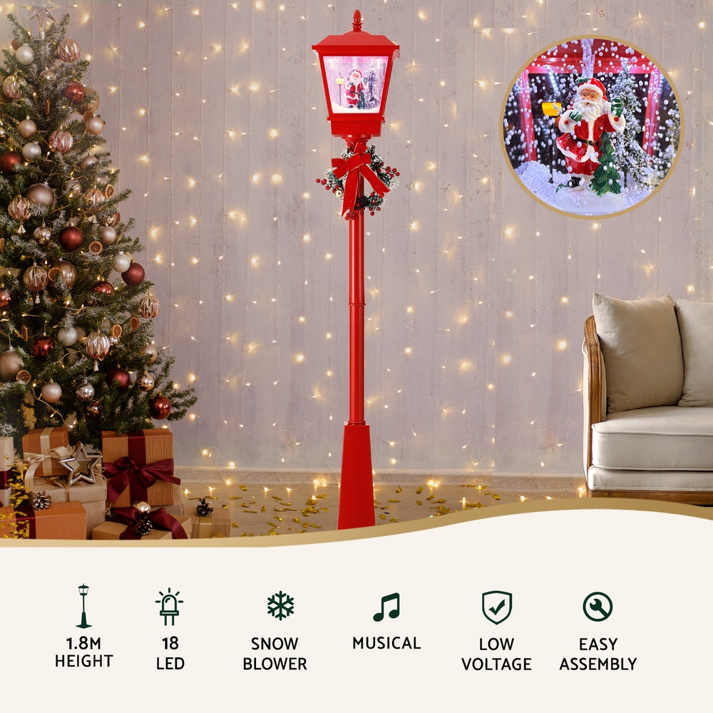 1.8M Christmas Lights Post Lamp LED Outdoor Decorations Jingle Jollys