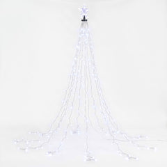 Jingle Jollys 2.5M Christmas Tree Lights Christmas Lights Tree Topper Waterfall Fairy Lights White