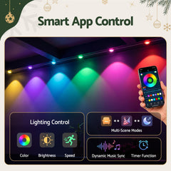 Jingle Jollys 15M Christmas Lights Permanent String Eaves Light 36 LED