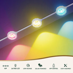 Jingle Jollys 15M Christmas Lights Permanent String Eaves Light 36 LED Decoration