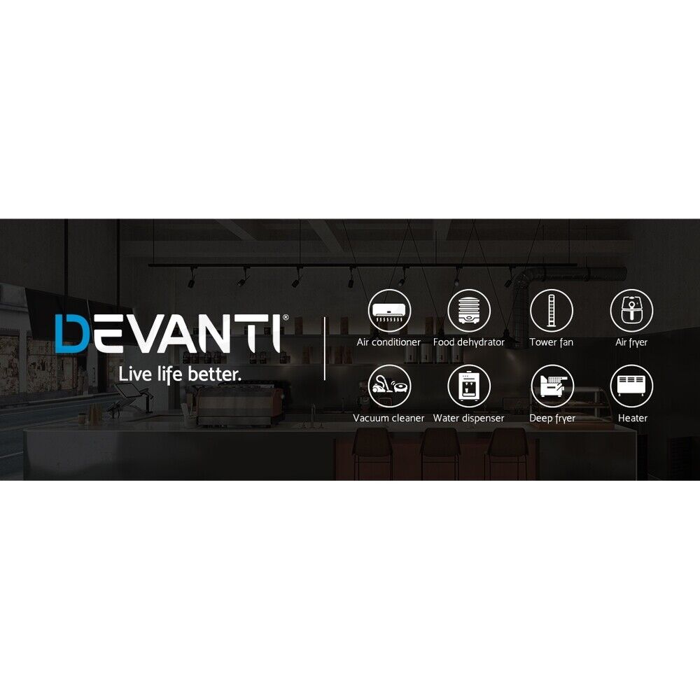 Devanti Commercial Food Warmer Bain Marie 3 Electric Buffet Pans