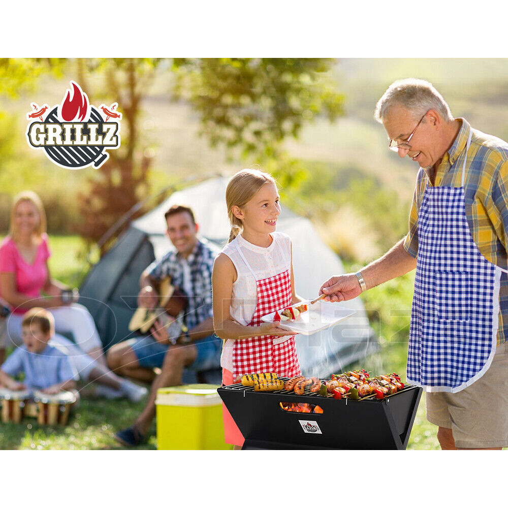 Grillz BBQ Grill Charcoal Smoker Foldable