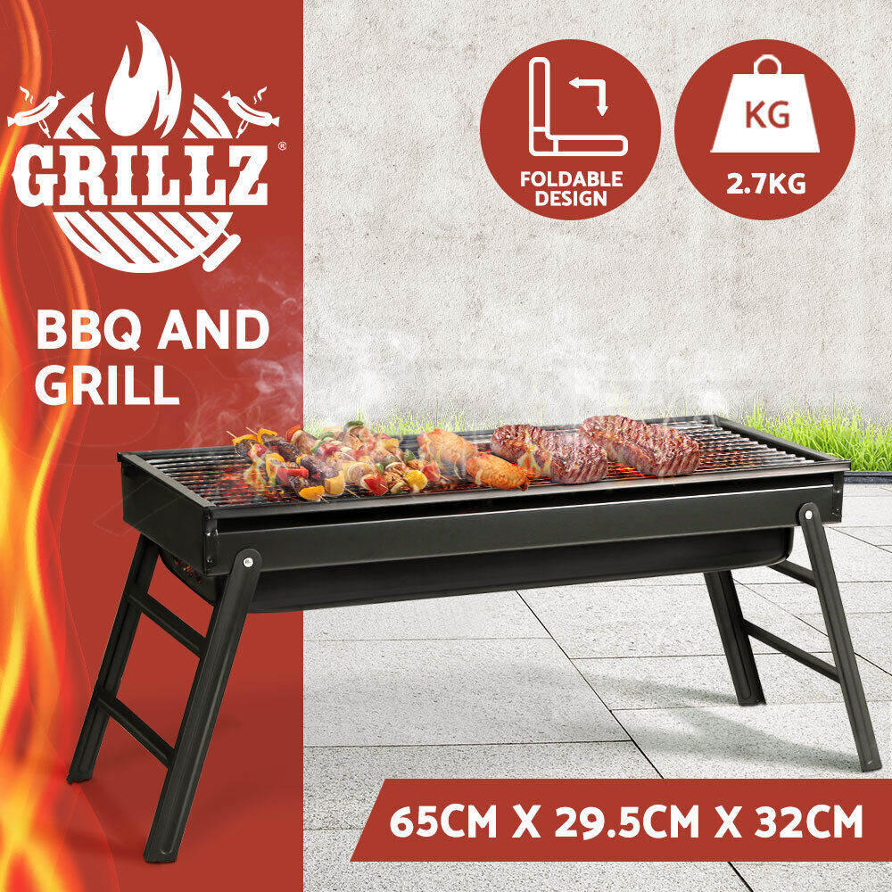Grillz BBQ Grill Charcoal Smoker Foldable