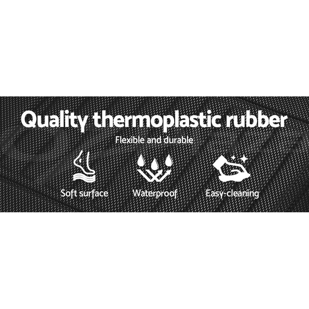 Weisshorn Car Floor Mats Rubber Compatible For Ford Ranger PX PX2 PX3 Dual Cab